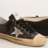Herren-Sneaker V-Star LTD aus schwarzem Canvas mit eisgrauem Stern und Ferse