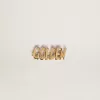 Herren-Spitzenverschluss mit Clip in Altgoldfarbe mit goldener Beschriftung