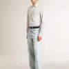 Herren-Super-Star aus Leder mit schwarzem Denim-Stern und schwarzer Leder-Fersenlasche