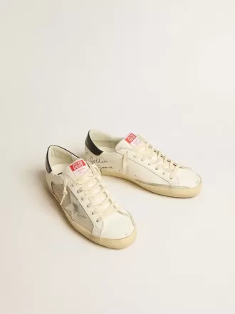 Herren-Super-Star LTD aus Mesh und Leder mit silbernem Stern und blauer Fersenlasche