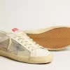 Herren-Super-Star LTD aus Mesh und Leder mit silbernem Stern und blauer Fersenlasche