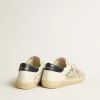 Herren-Super-Star LTD aus Mesh und Leder mit silbernem Stern und blauer Fersenlasche