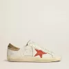 Herren-Super-Star LTD aus Nappaleder mit orangefarbenem Lederstern und tabakfarbenem Wildleder-Fersenlasche