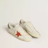 Herren-Super-Star LTD aus Nappaleder mit orangefarbenem Lederstern und tabakfarbenem Wildleder-Fersenlasche
