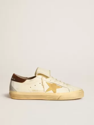 Herren-Super-Star LTD aus Nappaleder mit Wildlederstern und brauner Fersenlasche