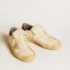 Herren-Super-Star LTD aus Nappaleder mit Wildlederstern und brauner Fersenlasche