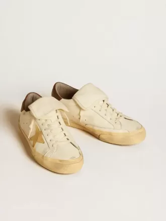 Herren-Super-Star LTD aus Nappaleder mit Wildlederstern und brauner Fersenlasche