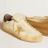 Herren-Super-Star LTD aus Nappaleder mit Wildlederstern und brauner Fersenlasche