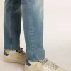 Herren-Super-Star LTD aus Nubukleder mit weißem Lederstern und blauer Fersenlasche