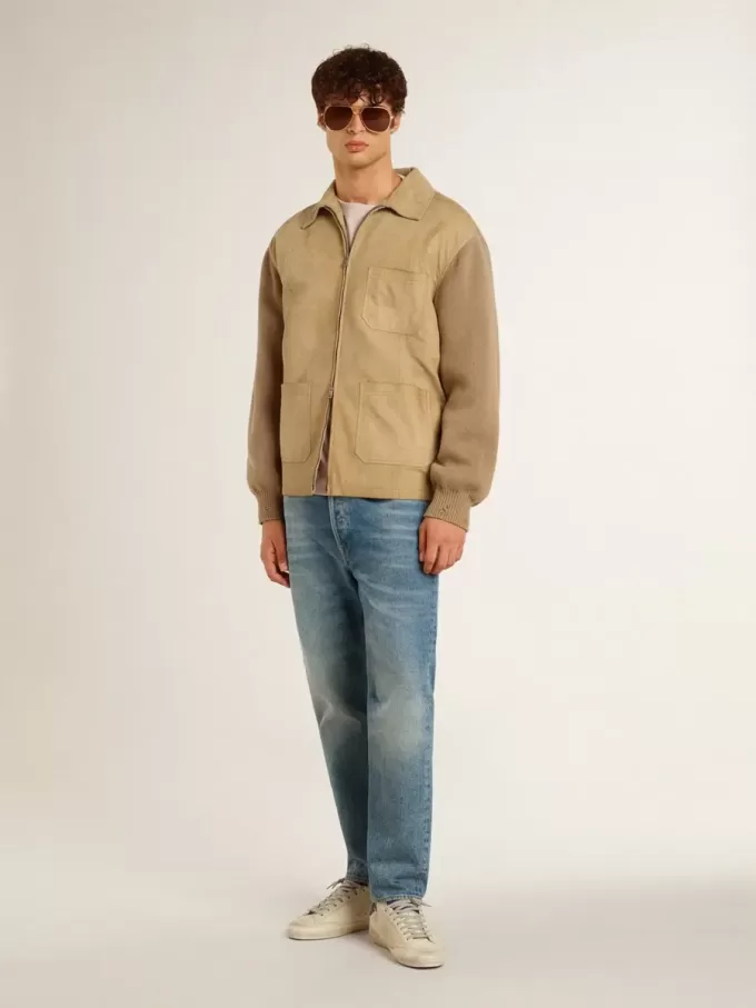 Herren-Super-Star LTD aus Nubukleder mit weißem Lederstern und blauer Fersenlasche