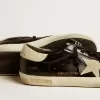 Herren-Super-Star LTD aus schwarzem Lackleder mit Stern und Fersenlasche aus Wildleder