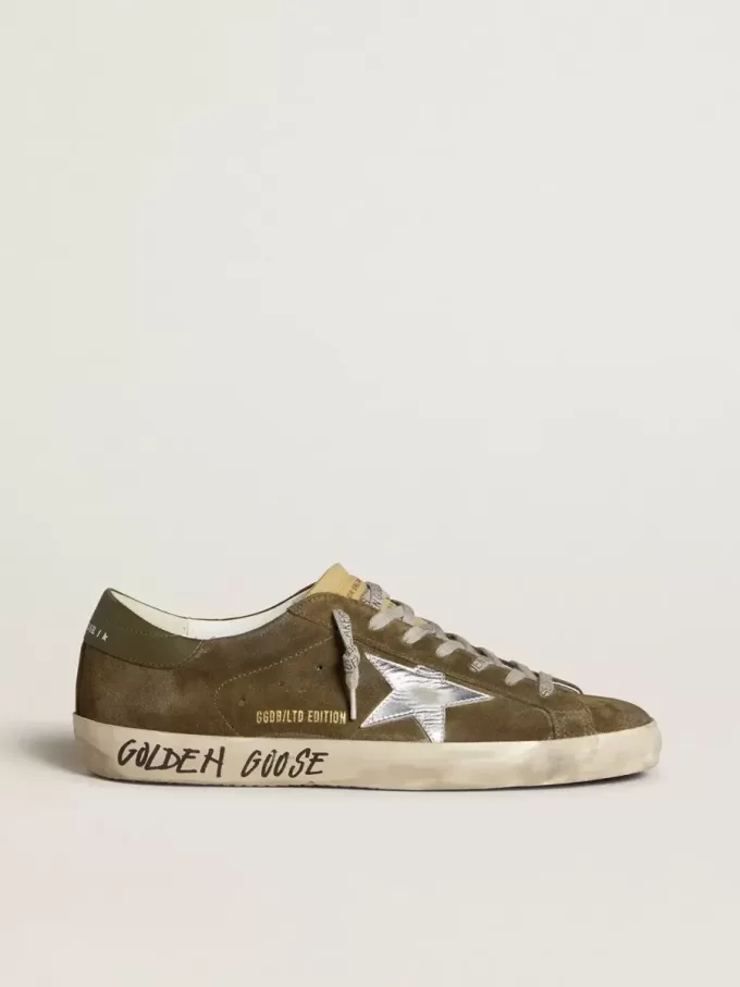 Herren-Super-Star LTD aus Wildleder mit metallischem Lederstern und Leder-Fersenlasche