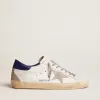 Herren-Super-Star mit Wildlederstern und blauer Fersenlasche