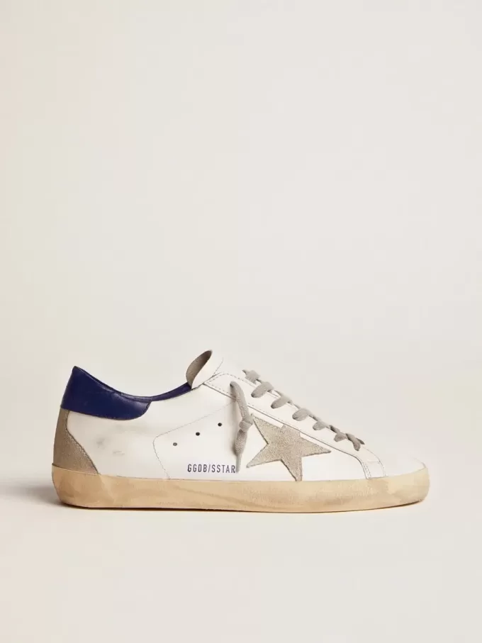 Herren-Super-Star mit Wildlederstern und blauer Fersenlasche