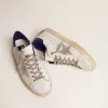 Herren-Super-Star mit Wildlederstern und blauer Fersenlasche