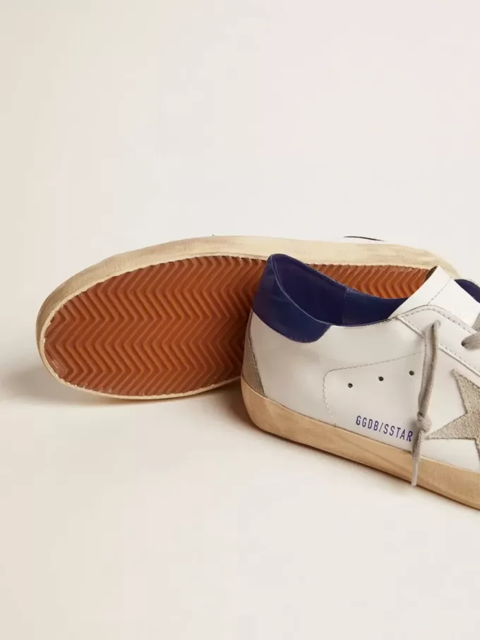 Herren-Super-Star mit Wildlederstern und blauer Fersenlasche