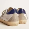 Herren-Super-Star mit Wildlederstern und blauer Fersenlasche