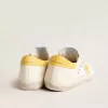 Herren-Superstar aus Mesh und Nappaleder mit gelbem Lederstern und Fersenlasche
