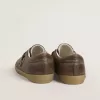 Herren-Superstar mit Stern und Fersenlasche aus braunem Leder in Used-Optik
