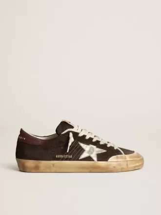 Herren-Superstar Penstar aus braunem Wildleder mit Platinstern