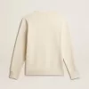 Herren-Sweatshirt aus Baumwolle mit Rundhalsausschnitt und gesticktem Schriftzug