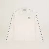 Herren-Sweatshirt in Papyrusweiß mit Reißverschluss und schwarzen Sternen Herren-Sweatshirt in Papyrusweiß mit Reißverschluss und schwarzen Sternen
