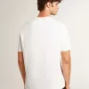 Herren-T-Shirt aus weißer Baumwolle mit schwarzer Aufschrift