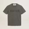 Herren-T-Shirt in Anthrazitgrau mit Distressed-Effekt