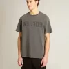 Herren-T-Shirt in Anthrazitgrau mit Distressed-Effekt