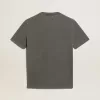 Herren-T-Shirt in Anthrazitgrau mit Distressed-Effekt