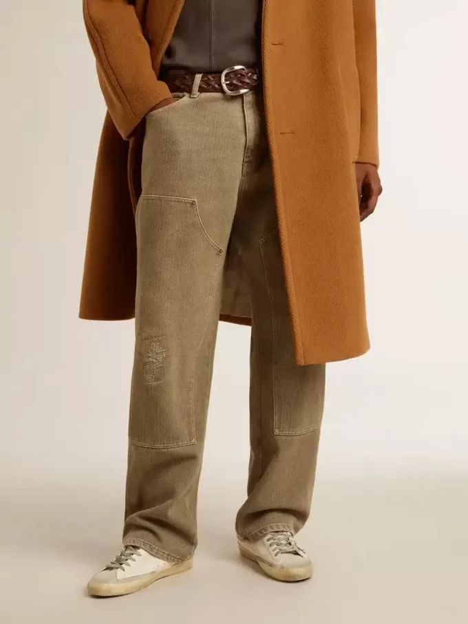 Herrenhose aus Baumwolle mit Used-Look
