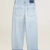 Herrenhose aus Denim mit Used-Effekt