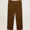 Herrenhose aus dunkelolivfarbenem Cord