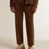 Herrenhose aus dunkelolivfarbenem Cord