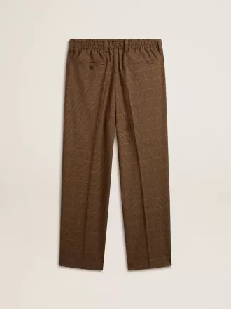 Herrenhose in dreifarbigem Hahnentrittmuster