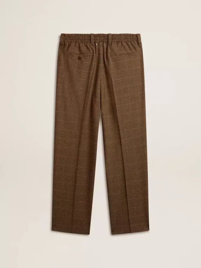 Herrenhose in dreifarbigem Hahnentrittmuster