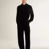Herrenhose in schwarzem Samtoptik
