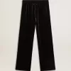 Herrenhose in schwarzem Samtoptik
