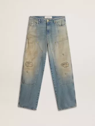 Herrenjeans im Used-Look mit Sandwaschung