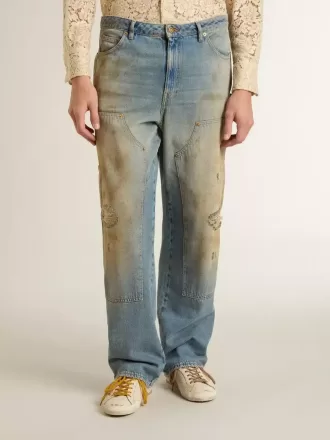 Herrenjeans im Used-Look mit Sandwaschung