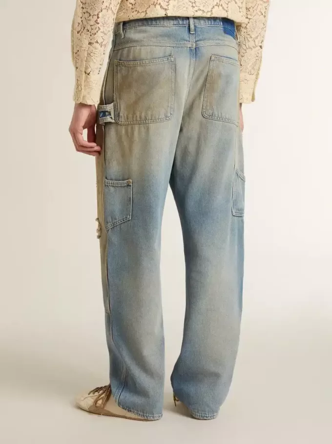 Herrenjeans im Used-Look mit Sandwaschung