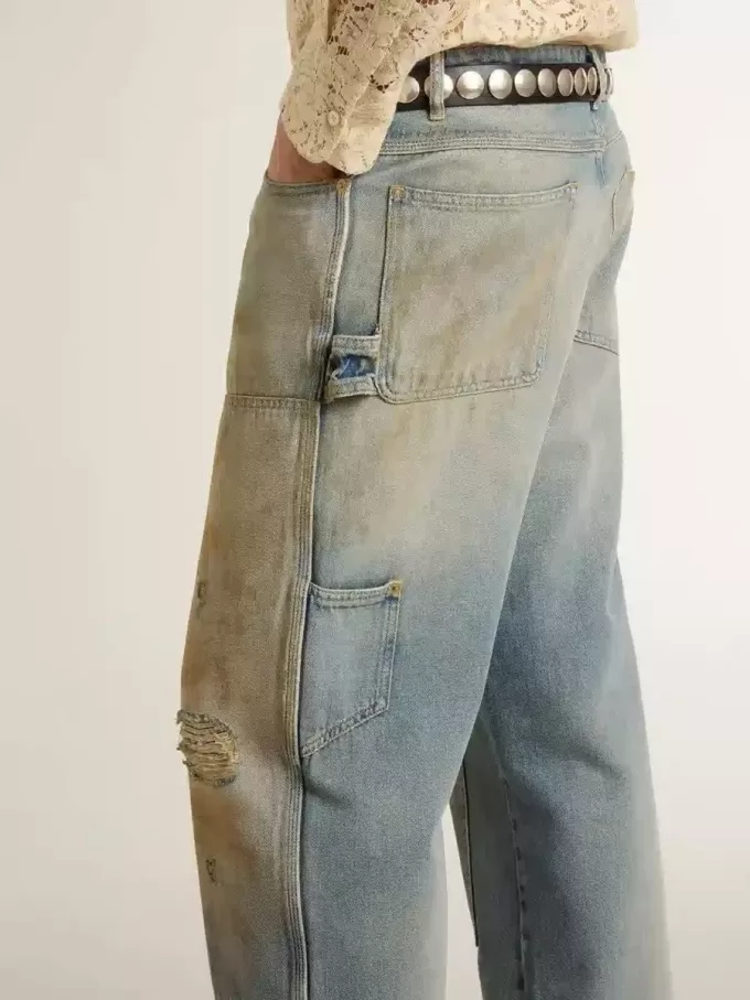 Herrenjeans im Used-Look mit Sandwaschung