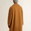 Herrenmantel mit Einreiher in Tabakfarbe