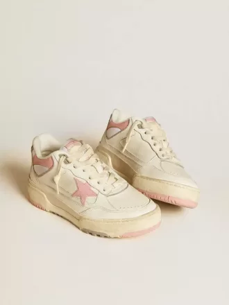 Forty2 für Damen mit rosa Stern und weißer Lederlasche an der Ferse