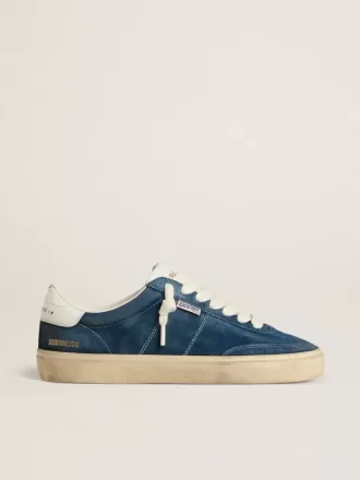 Herrenmodell Soul Star aus blauem Wildleder mit weißer Lederferse