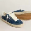 Herrenmodell Soul Star aus blauem Wildleder mit weißer Lederferse
