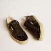 Herrenmodell Soul Star aus schwarzem Lackleder mit Fersenlasche aus schwarzem Leder