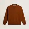 Herrenpullover mit Rundhalsausschnitt und Logo auf der Rückseite