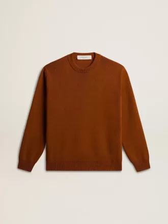 Herrenpullover mit Rundhalsausschnitt und Logo auf der Rückseite