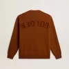 Herrenpullover mit Rundhalsausschnitt und Logo auf der Rückseite